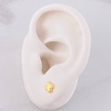 Topos Trébol Diamantado 0.5g / 6.1mm Oro Amarillo 18K
