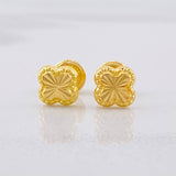 Topos Trébol Diamantado 0.5g / 6.1mm Oro Amarillo 18K