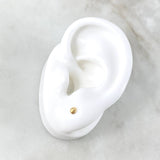 Topos Media Bola 3mm 0.4gr / Diamantada Oro Amarillo