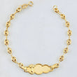 Pulso Gc Placa Nube Divino Niño 1.85gr / 14cm / 3.7mm Oro Amarillo 18K
