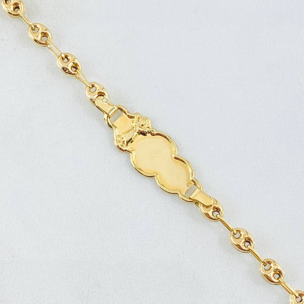Pulso Gc Placa Nube Divino Niño 1.85gr / 14cm / 3.7mm Oro Amarillo 18K