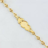Pulso Gc Placa Nube Divino Niño 1.85gr / 14cm / 3.7mm Oro Amarillo 18K