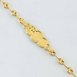 Pulso Bebé GC Placa Nube Cruz 1.85gr / 14.5cm / 3.6mm Oro Amarillo 18K*