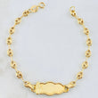 Pulso Bebé Gc Virgen Milagrosa Nube Bordeada 1.95gr / 14cm / 3.6mm Oro Amarillo 18K ©