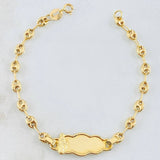 Pulso Bebé Gc Virgen Milagrosa Nube Bordeada 1.95gr / 14cm / 3.6mm Oro Amarillo 18K ©