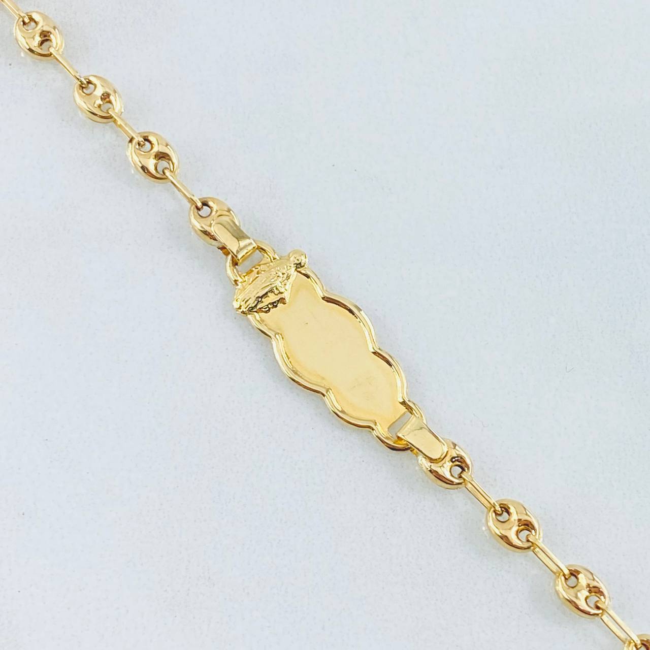 Pulso Bebé Gc Virgen Milagrosa Nube Bordeada 1.95gr / 14cm / 3.6mm Oro Amarillo 18K ©