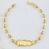 Pulso Bebé Gc Virgen Guadalupe Nube Bordeada 2gr / 14cm / 3.5mm Oro Amarillo 18K