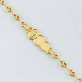 Pulso Bebé Gc Virgen Guadalupe Nube Bordeada 2gr / 14cm / 3.5mm Oro Amarillo 18K