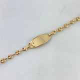 Pulso Bebé GC Placa Ovalada 1.7gr / 13cm / 3.3mm Delfin Oro Amarillo *