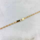 Pulso Bebé GC Placa Rectangular 1.75gr / 14cm / 3.3mm Oro Amarillo *