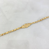 Pulso Bebé Multibroches Placa Nube 1.85gr / 15cm / 3mm Oro Amarillo *