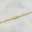 Pulso Bebé Multibroches Placa Rectangular 1.9gr / 15cm / 2.5mm Oro Amarillo *