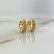 Candongas 1.7gr / 0.8cm / Circulo Circones Blancos Oro Amarillo *