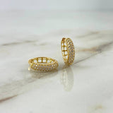 Candongas 2.15gr / 1.3cm / Filigrama Circones Blancos Oro Amarillo *