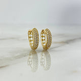 Candongas 2.15gr / 1.3cm / Filigrama Circones Blancos Oro Amarillo *