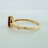Anillo Halo Gota 2.1gr / T5 1/2 / Oro Amarillo 18K %