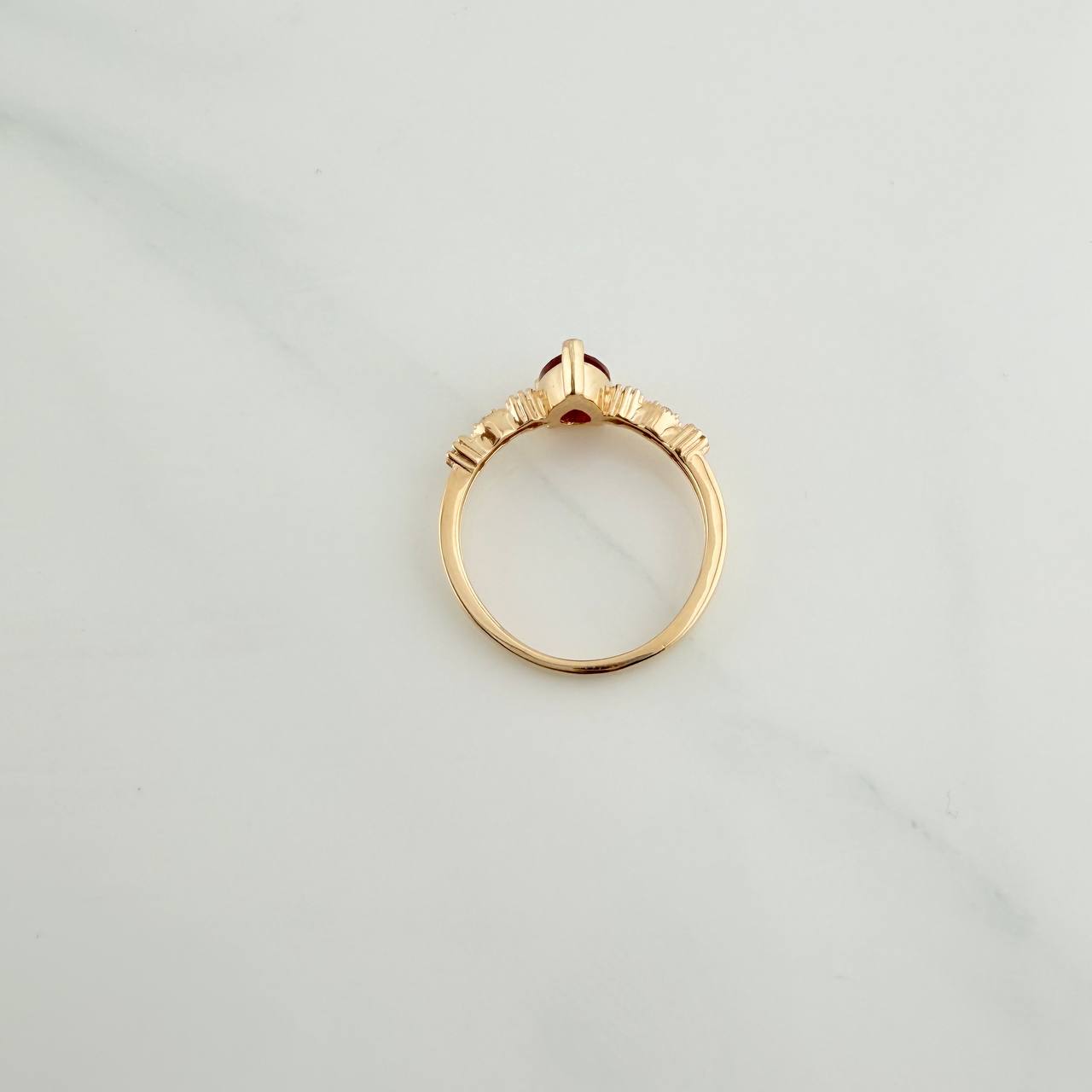 Anillo Halo Gota 2.1gr / T5 1/2 / Oro Amarillo 18K %