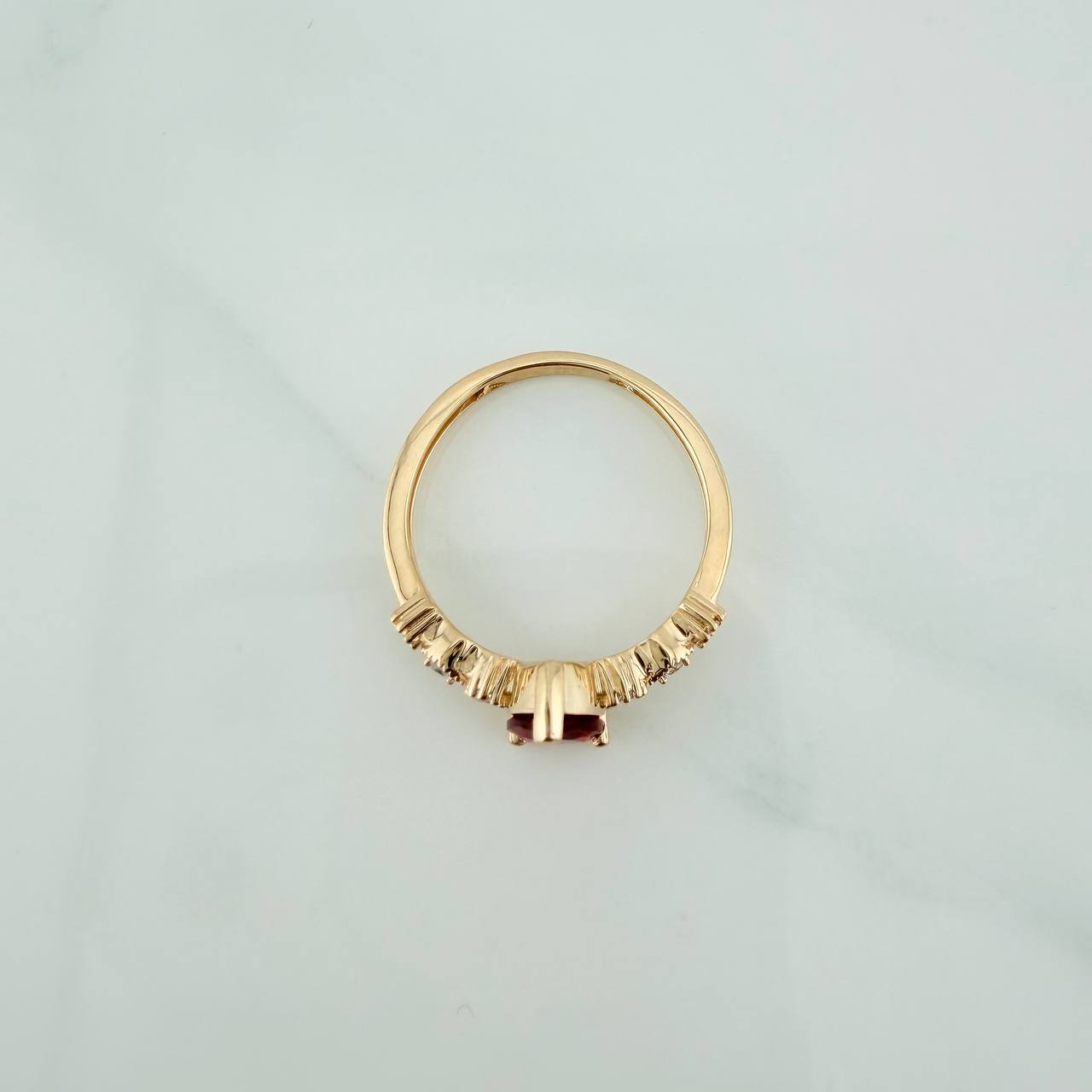 Anillo Halo Gota 2.1gr / T5 1/2 / Oro Amarillo 18K %