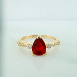 Anillo Halo Gota 2.1gr / T5 1/2 / Oro Amarillo 18K %