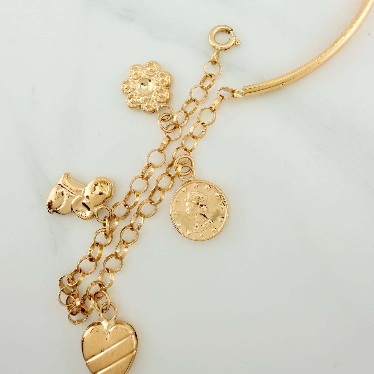 Pulso Charms 5.9gr / 17cm / 3.2mm Oro Amarillo 18K %