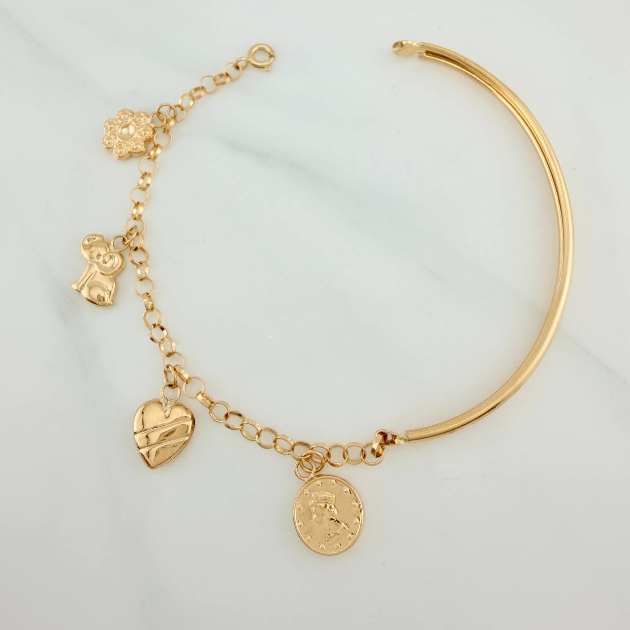 Pulso Charms 5.9gr / 17cm / 3.2mm Oro Amarillo 18K %