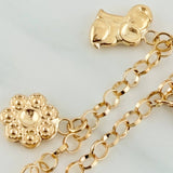Pulso Charms 5.85gr / 17.5cm / 3.2mm Oro Amarillo 18K %