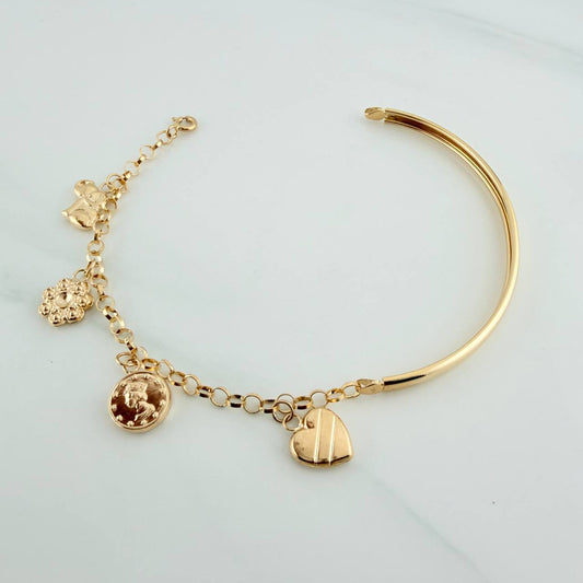 Pulso Charms 5.85gr / 17.5cm / 3.2mm Oro Amarillo 18K %