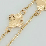 Pulso Trebol Aro Seguido 2.25gr / 19cm / 2.35mm Oro Amarillo 18K %