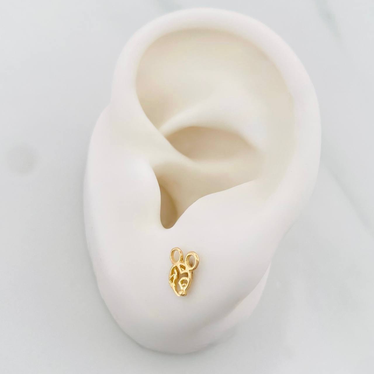 Topos Raton 0.75g / 4.6mm Oro Amarillo 18K