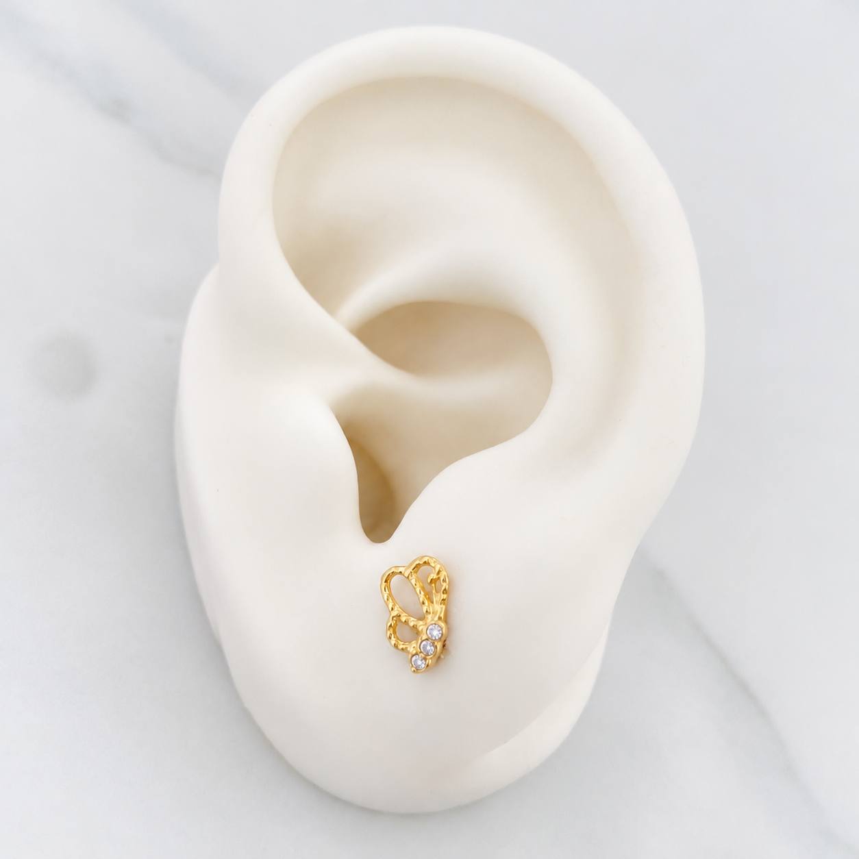 Topos Mariposa 0.75g / 6.46mm Oro Amarillo 18K