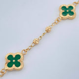 Pulso Trebol Militar 3.95gr / 18.5cm / 3mm Oro Amarillo 18K %