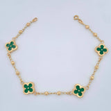 Pulso Trebol Militar 3.95gr / 18.5cm / 3mm Oro Amarillo 18K %