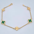 Pulso Trebol Aro Seguido 3.45gr / 19cm / 1mm Oro Amarillo 18K %