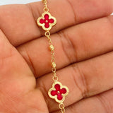 Pulso Trebol Militar 4.2gr / 18.5cm / 3mm Oro Amarillo 18K %
