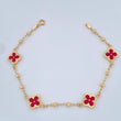 Pulso Trebol Militar 4.2gr / 18.5cm / 3mm Oro Amarillo 18K %