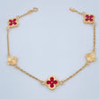 Pulso Trebol Aro Seguido 3.45gr / 19cm / 1mm Oro Amarillo 18K %