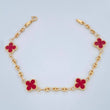 Pulso Trebol GC 4.25gr / 18.5cm / 2mm Oro Amarillo 18K %
