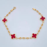 Pulso Trebol GC 4.25gr / 18.5cm / 2mm Oro Amarillo 18K %
