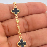 Pulso Trebol GC 4.35gr / 18.5cm / 2mm Oro Amarillo 18K %