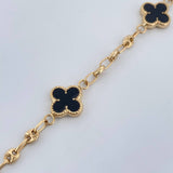 Pulso Trebol GC 4.35gr / 18.5cm / 2mm Oro Amarillo 18K %
