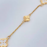 Pulso Trebol Aro Seguido 3.45gr / 19cm / 1.2mm Oro Amarillo 18K %