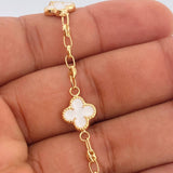 Pulso Trebol GC 4.25gr / 18.5cm / 2mm Oro Amarillo 18K %