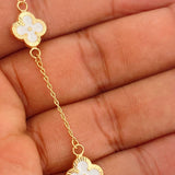 Pulso Trebol Espiga 3.55gr / 18.8cm / 1mm Oro Amarillo 18K %