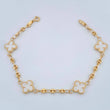 Pulso Trebol GC 4.25gr / 18.5cm / 2mm Oro Amarillo 18K %