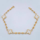 Pulso Trebol GC 4.25gr / 18.5cm / 2mm Oro Amarillo 18K %