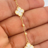 Pulso Trebol Militar 4.05gr / 19cm / 3mm Oro Amarillo 18K %