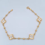 Pulso Trebol Militar 4.05gr / 19cm / 3mm Oro Amarillo 18K %