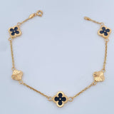 Pulso Trebol Aro Seguido 3.5gr / 18.5cm / 1mm Oro Amarillo 18K %