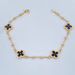 Pulso Trebol Militar 4.1gr / 19cm / 3mm Oro Amarillo 18K %