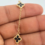 Pulso Trebol Espiga 3.6gr / 18.5cm / 1mm Oro Amarillo 18K %